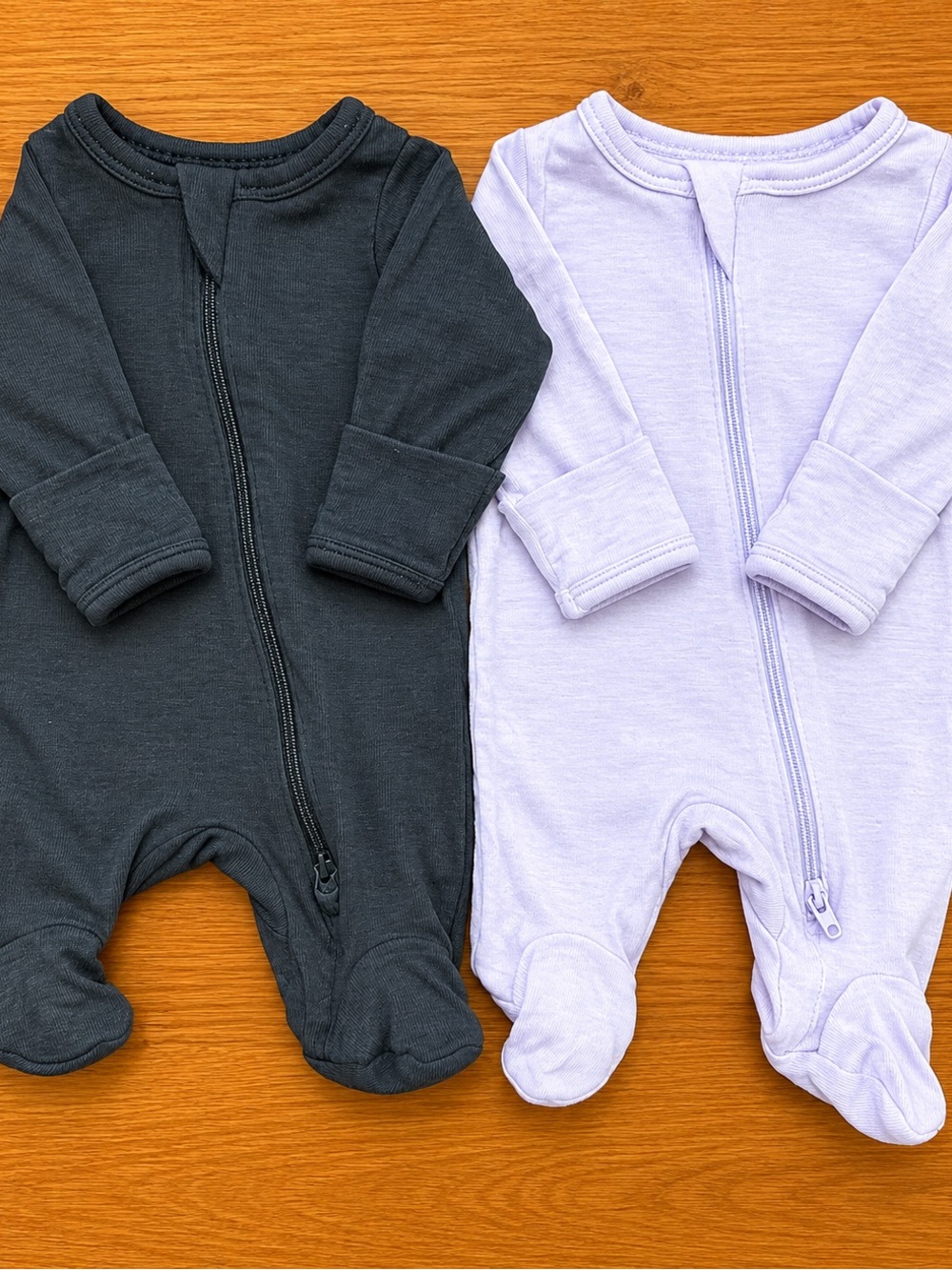 Wonder Nation Preemie Twin Sleeper Bundle Navy Lavender 2-Way Zipper
